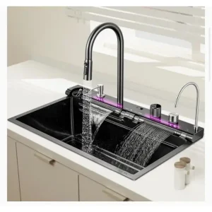 Évier cuisine piano cinq bouton thermostatique avec afficheur température led d’ambiance